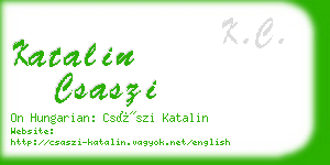 katalin csaszi business card